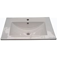 Arkitmobel 305911O Lavabo cerámico- Blanco- 60 x 45 x 16 cm